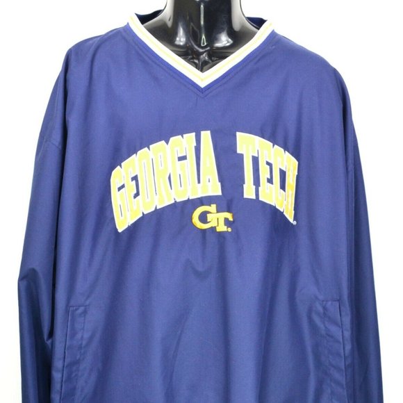 Pro Player Georgia Tech Yellow Jackets Men's Size XXL Blue V-Neck Pullover - Picture 1 of 6